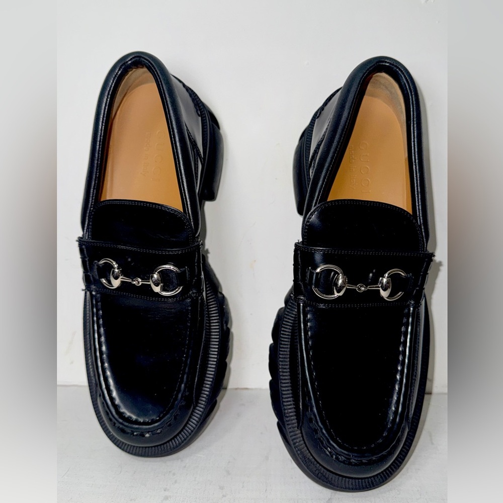 Authentic GUCCI Unisex Horsebit Leather Loafers - Picture 11 of 11